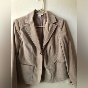 Dressbarn Beige Corduroy Blazer